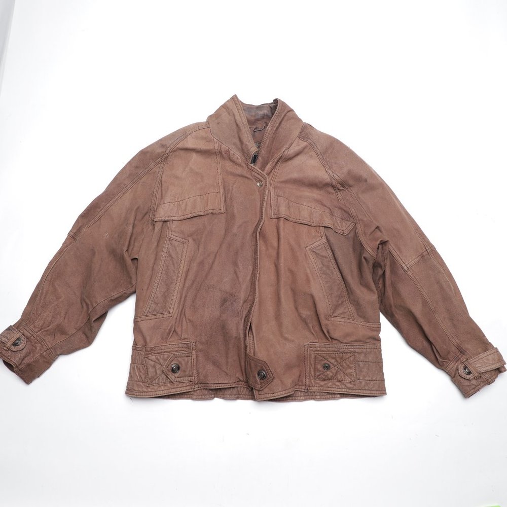 Adventure Bound Vintage Thinsulate Lined Leather Jacket Brown